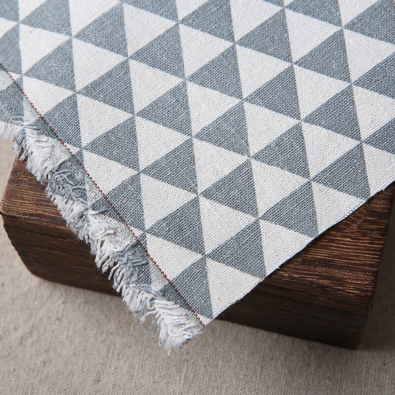 Lantlig stil linne bomullstyg duk textil handgjord diy sy bordsduk kudde gardin soffa tyg material en halv meter