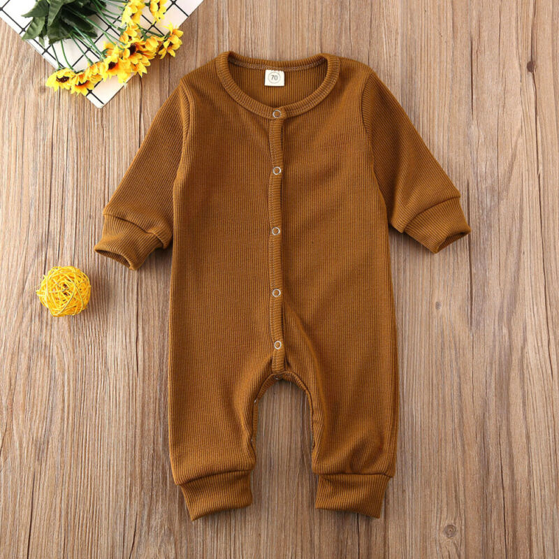 Kids Baby Girl Boy Autumn Winter Clothes Knitted Romper Jumpsuit Overall Outfit