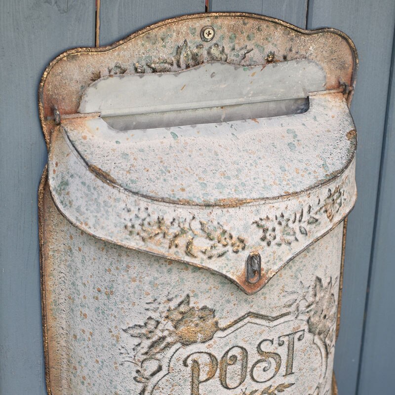 Buzón de correo de pared para exteriores, decoración de estilo Retro, artesanías, poste de Metal montado en la pared, poste de granja