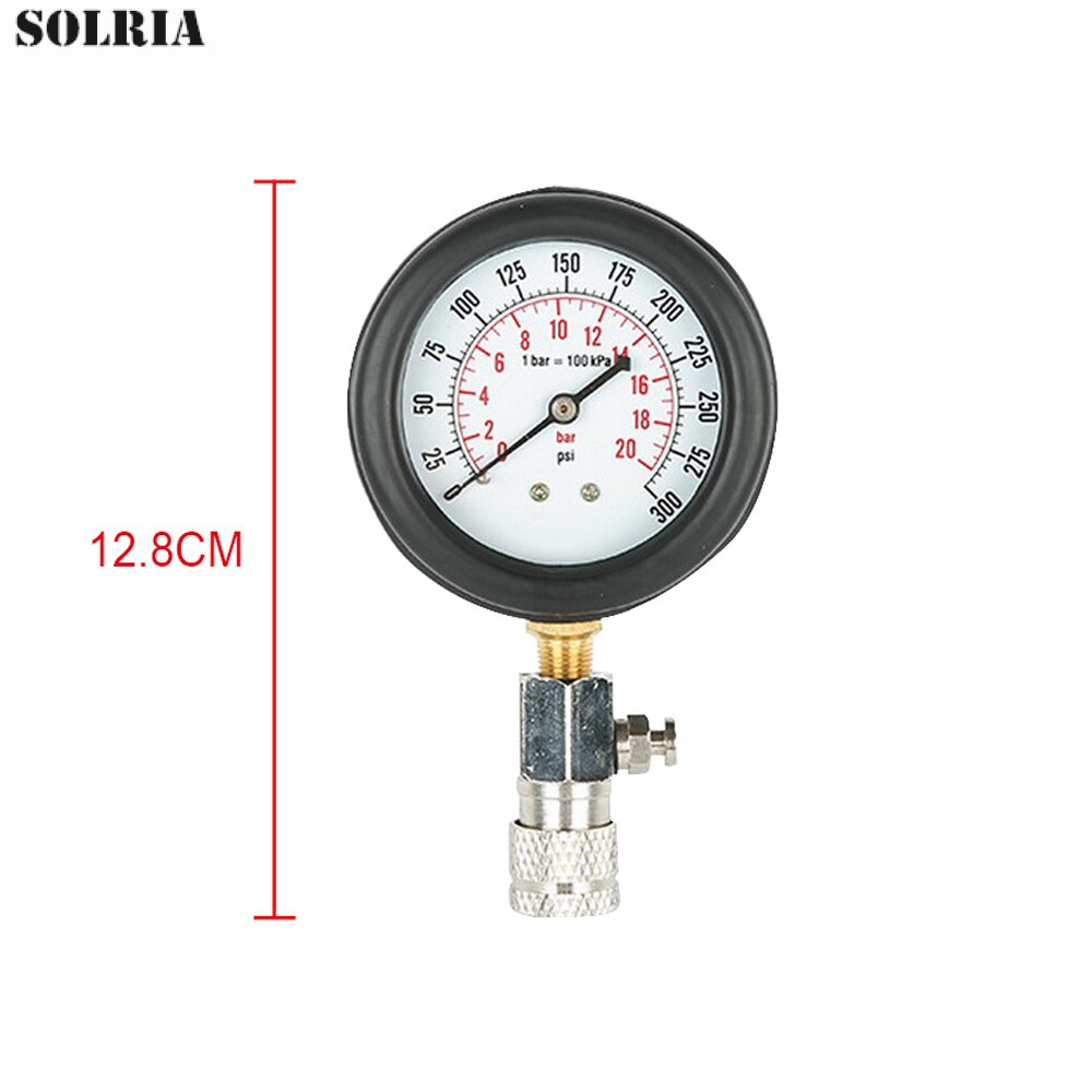 Car Pressure Gauge Tester Kit Motor Auto Petrol Engine Cylinder Motorcycle Pressure Gauge with Adapter Compression Tester Tools