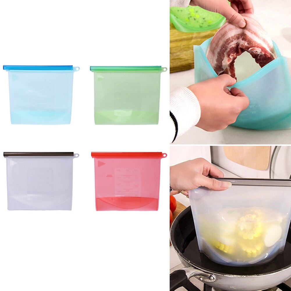 4 Uds. (blanco, rojo, gree, azul), bandeja de conservación hermética al vacío, bandeja de almacenamiento saludable y fresca, contenedor, herramientas de cocina