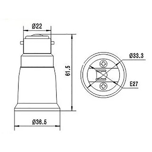 4Pcs Bayonet B22 to E27/E26 Screw Light Bulb Socket Base Cap Adapter Universal Light Lamp Converter Socket Change