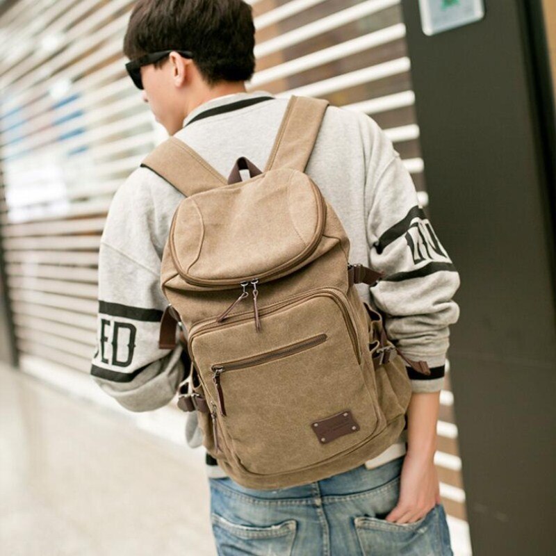 Men Backpack Vintage Casual Canvas Backpack School Bags For Male Men's Large Backpacks For Laptop Backpack