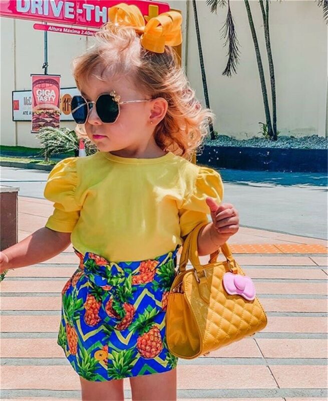 1-6 jaar Kinderen T shirts Peuter Kid Baby Girl Solid Top 100% Katoenen Shirt Effen Gebreide T-shirt gewatteerde Schouder Kleding