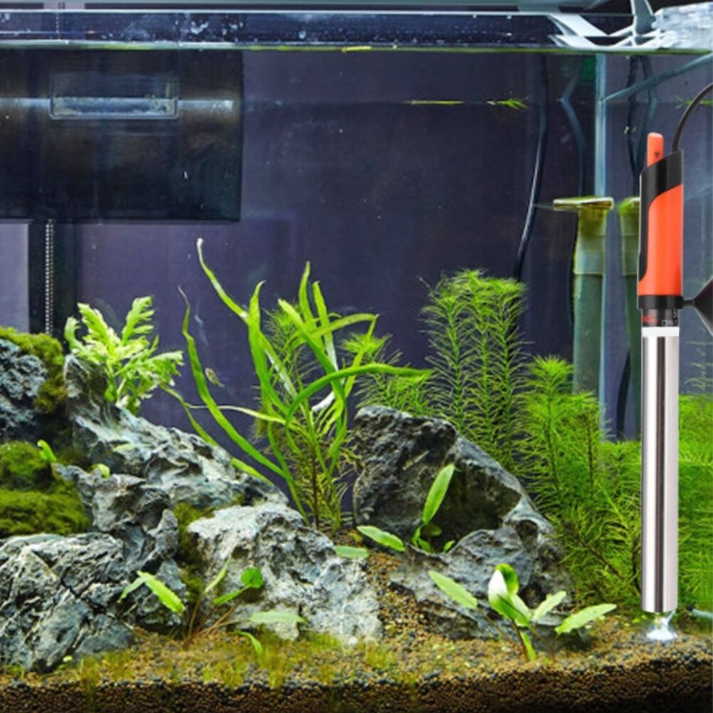 Akvarievärmare i rostfritt stål hållbar värmestav för akvarium 50/100/200/300w nedsänkbar akvarietemperaturvärmestav
