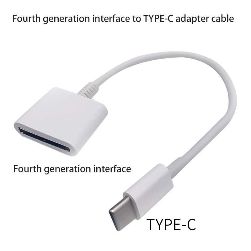 Lämplig för apple 4- till typ-c gränssnittsadapter, apple 30- pin till typ-c adapter, apple laddningskabel