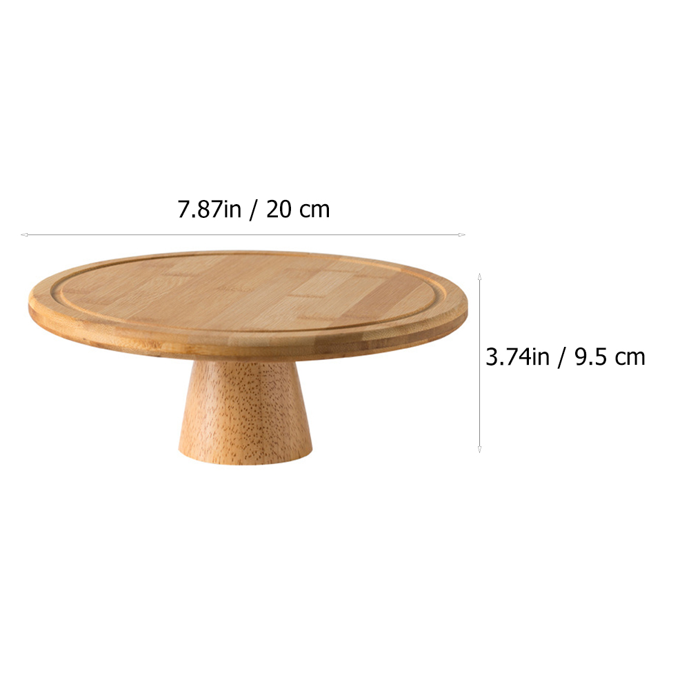 Kuchen Holz Tablett Nachtisch Container Obst Snack Anzeige Halfter Kuchen Runde Dekorative Ständer Lagerung Platte