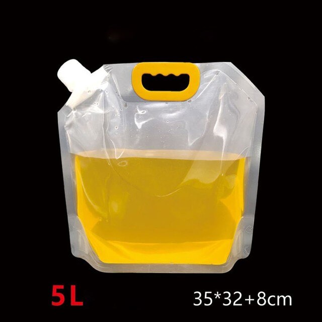 1.5/2.5/5L Stand-Up Plastic Drink Packaging Bag Pouch Beer Beverage Container Liquid Juice Milk Coffee DIY Packaging Bag: 5L