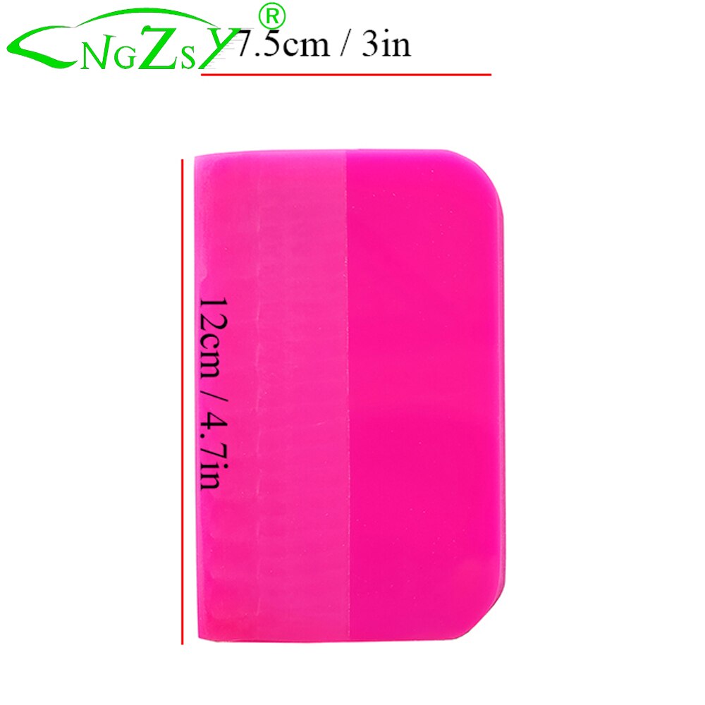 Venster Glas Schoonmaken Tool Water Remover B72 Carbon Vinyl Auto Wrap Film Sticker Installeren Schraper Ppf Tpu Wrapping Squeegee: 12x7.5cm Pink