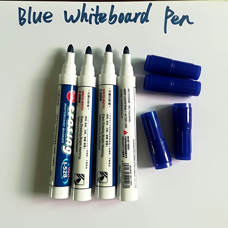 4PCS/box Colorful Whiteboard Pen Blue White Board Markers School Supplies Children's Drawing Pen Escola Erasable Marker Pen