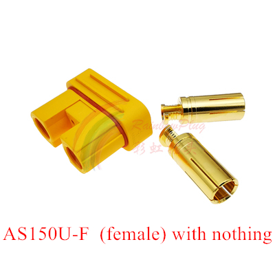 Amass AS150U Quick Charge 70A Copper Plated Male Female Plug Connector Resistance Adapter Cable For Suitable for Battery: Gold