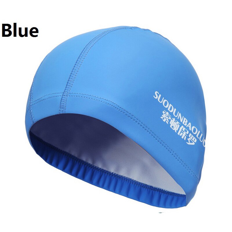 Siliconen Waterdicht Zwemmen Caps Beschermen Oren Lange Haar Sport Zwemmen Zwembad Hoed Mannen & Vrouwen Volwassenen Badmuts Gratis size: Blue