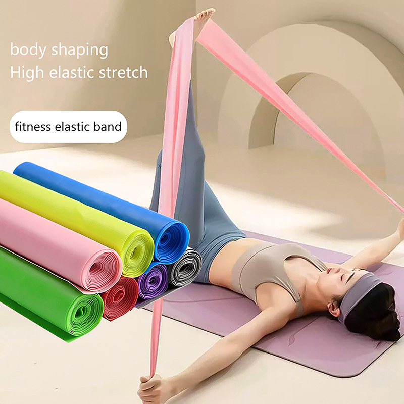 Yoga elastiska band bärbara pilates höftcirkel expanderband latex spänning gym familj styrketräning motståndsbälte