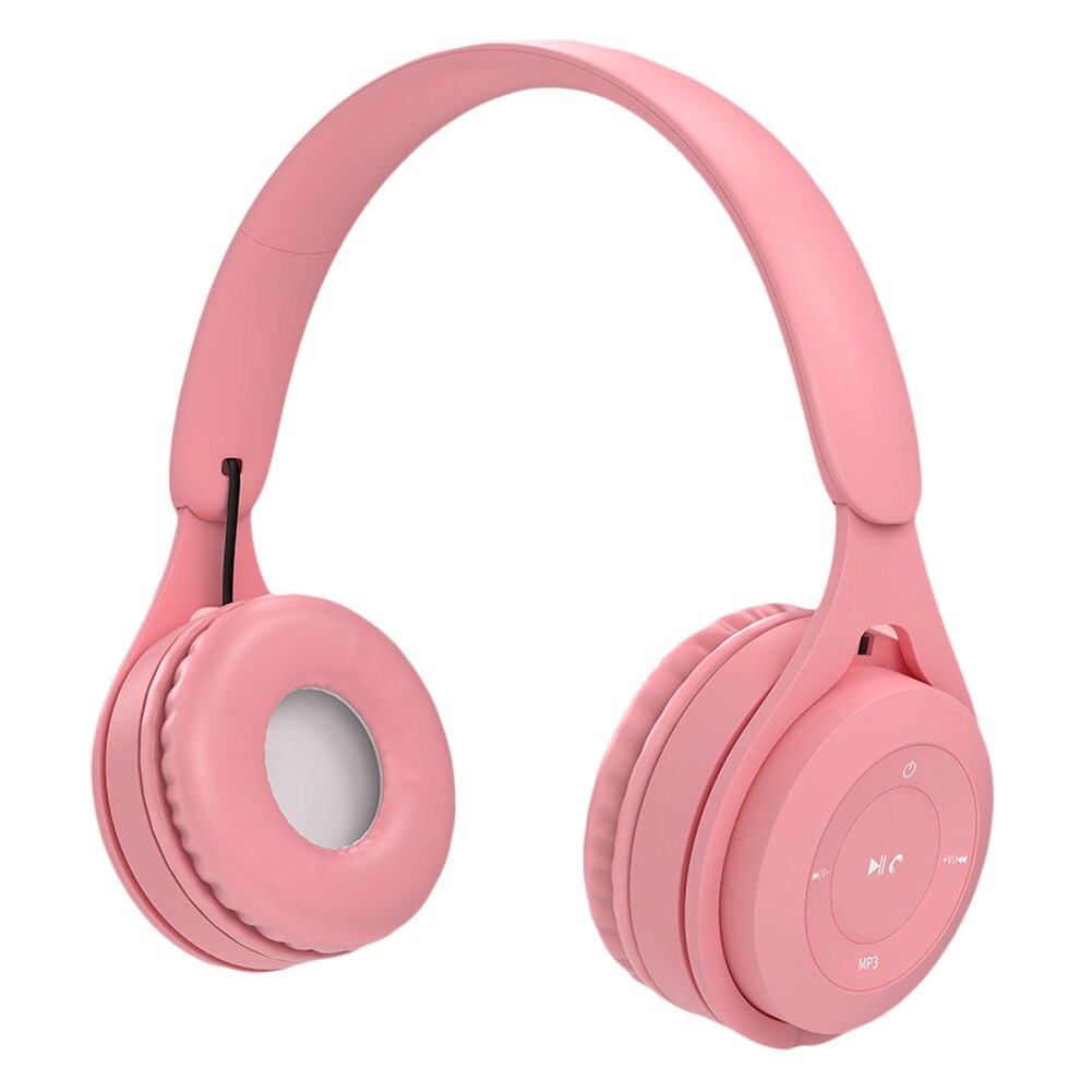 Y08 sem fio bluetooth estéreo de alta fidelidade sobre a orelha fone de ouvido com microfone maca torneira fone de ouvido bluetooth: Rosa
