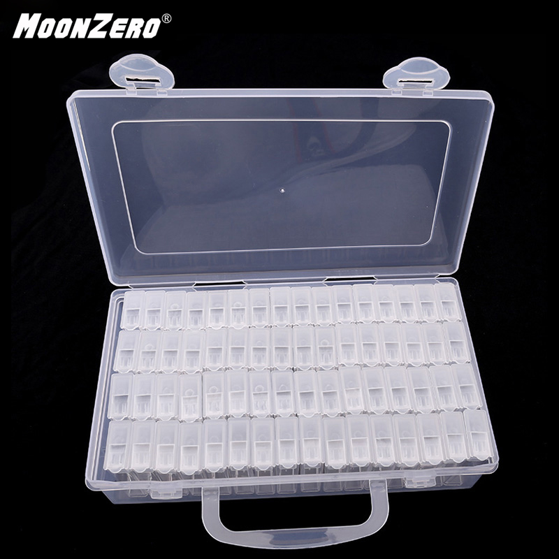 Diamant borduurwerk diamant schilderen tool! Daimond doorzichtige plastic opbergdoos, sieraden Boor Opbergdoos