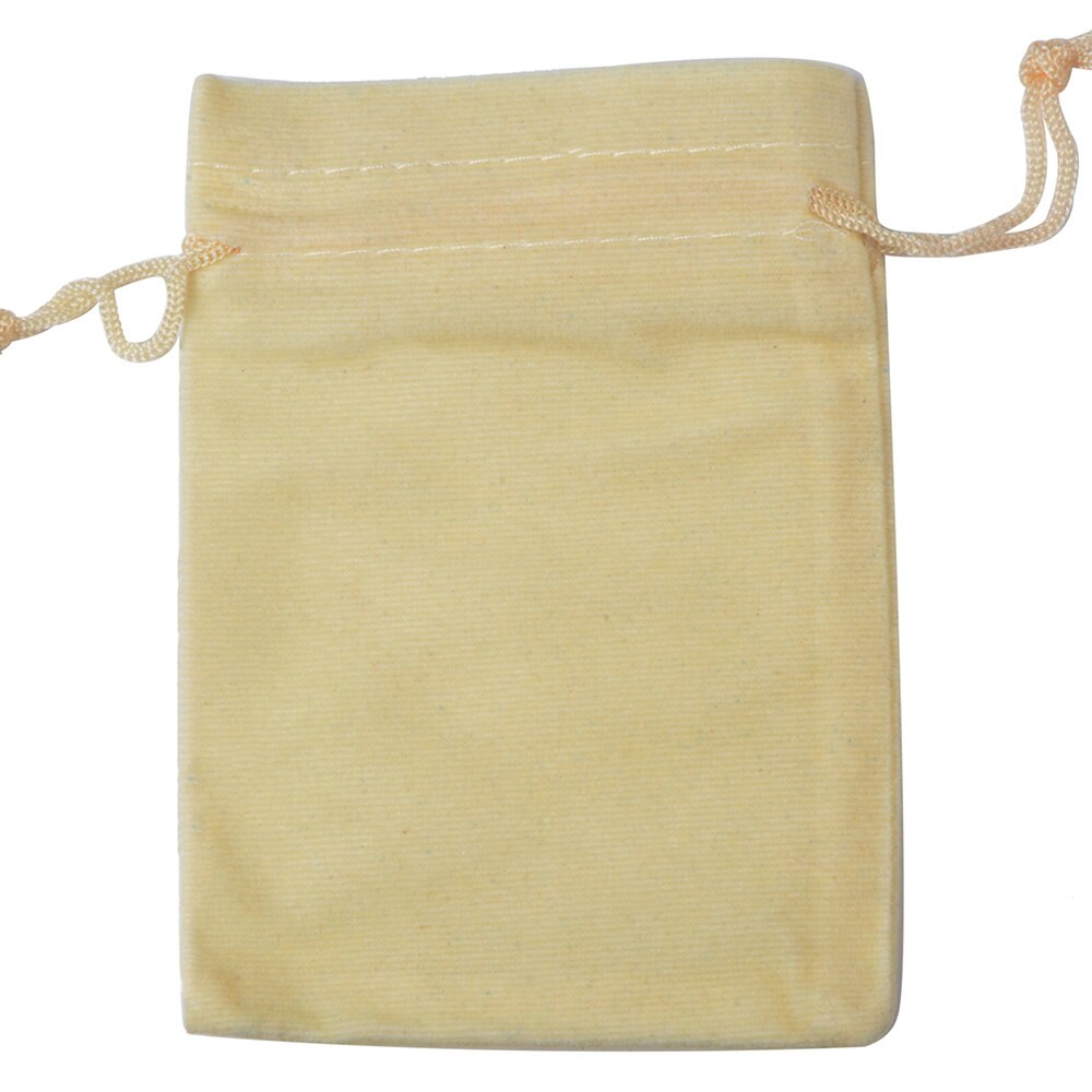 25pcs/bag 9x12cm Jewelry Packaging Velvet Bag Wedding Bags & Pouches: Beige