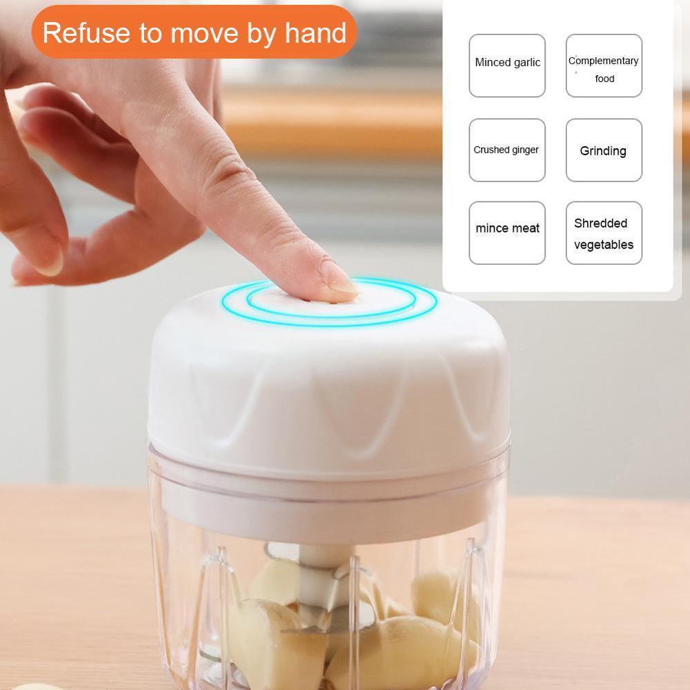 Multifunction Household Mini Food Chopper Wireless Electric Vegetable Processor Kitchen Press Tool Garlic Food Mincer Grind A5T0