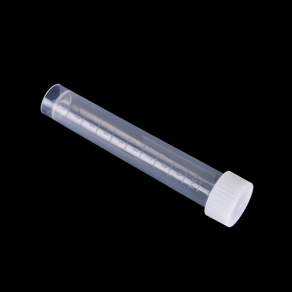 100pcsX 10ml Lab Plastic Frozen Test Tubes Vial Seal Cap Container for Laboratory School Educational Suppy