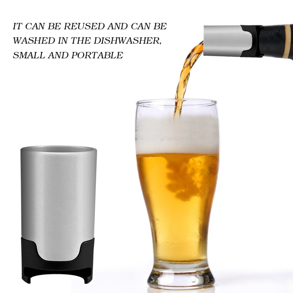 Enfriador de cerveza portátil, máquina de espuma de cerveza, uso con propósito especial para cervezas embotelladas y enlatadas, 1 ud.
