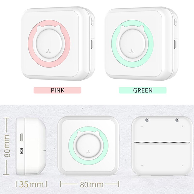 Mini Printer Portable Thermal Printing Machine Bluetooth Mini Photo Picture Label Printer for Android iOS DIY Home Use Printer
