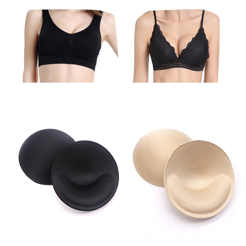 2pcs 1pair Women Intimates Accessories Sponge Swimsuit Breast Push Up Bra Padding Chest Enhancers Insert Chest Cup