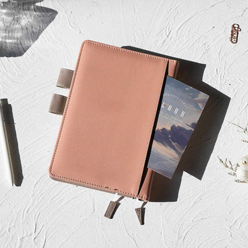 Japanese and Korean Stationery A5 Pink Planner Book PU Cover Art Notebook Shell Student Diary School Stationery