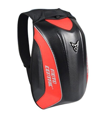 Motorcycle Knight Bag Touring Luggage Bag Waterproof Motorcycle Carbon Fiber racing bag Motorbike Helmet Backpack: Red
