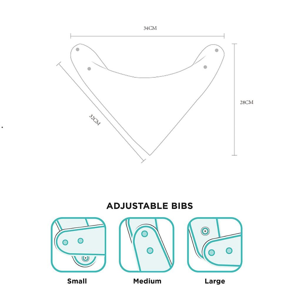 Bavoirs Bandana pour bébés, bavettes pour garçons et filles, 100% coton biologique, doux et absorbant, pour -nés, 8 pièces