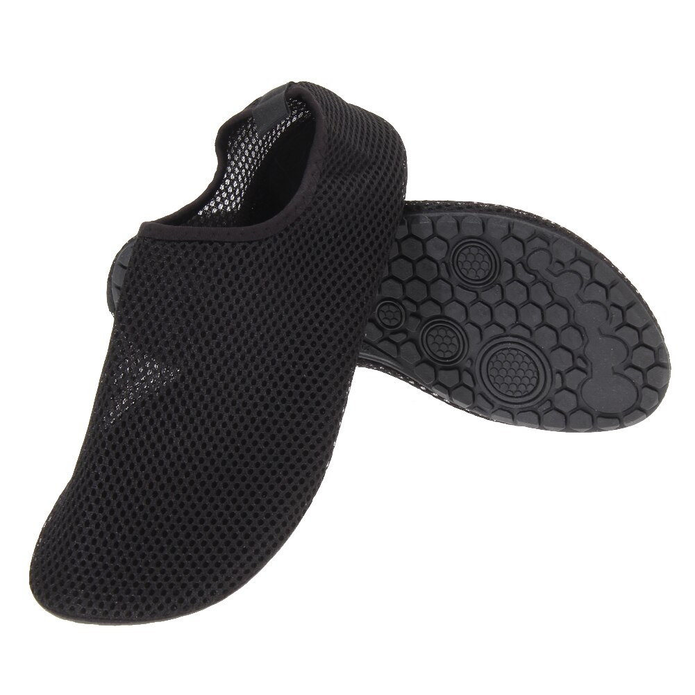 1 Paar Strand Schoenen Outdoor Mesh Sandalen Voor Vrouwen Mannen Platte Wade Schoenen Zwemmen Vinnen Schoen Sapato Feminino Zomer Ademend: Black XL