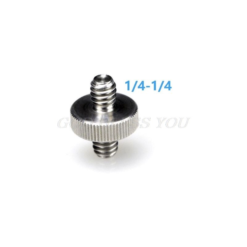Metal 1/4\" Male to 1/4\" or 3/8\" Male Threaded Adapter 1/4 or 3/8 Inch Double Male Screw Adapter for Tripod Camera Accessories: A