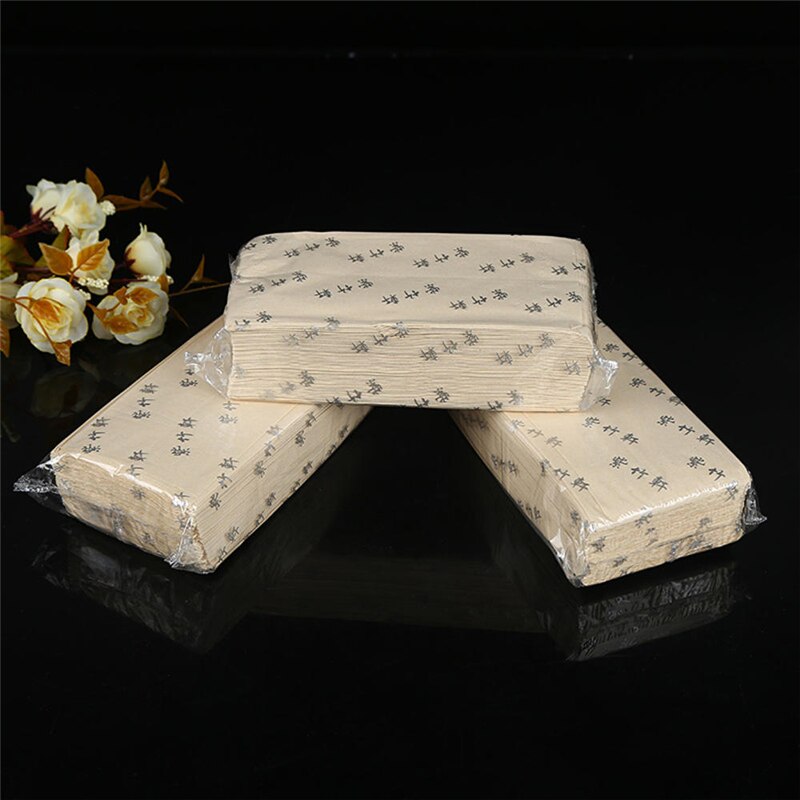 Beige Toilet Paper 2 layers Natural Bamboo Pulp Disposable Dry Wipes Tissue For Home Hotel Kitchen Bathroom Travel Tissues