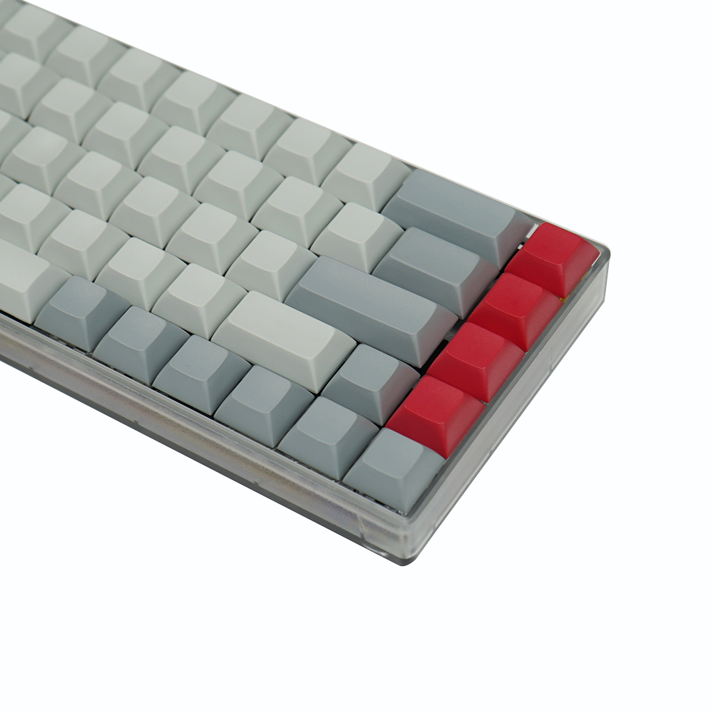 77-Tasten-einstellen, Schwarz, Weiß, Grau, mechanische Tastatur, leere Tastenkappen ohne Charakter, individuelle Tastatur, DSA-Profil-Tastenkappen