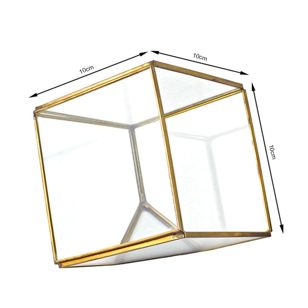 Irregular Glass Geometric Terrarium Box Tabletop Succulent Air Plant Fern Moss Pot Planter