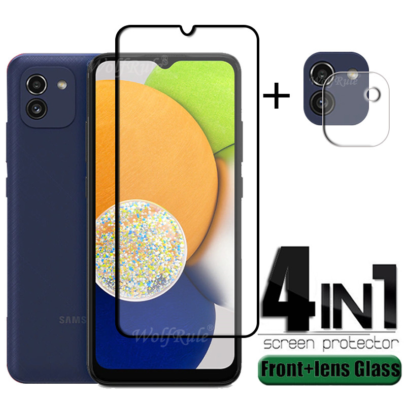 Full Cover Glass For Samsung Galaxy A03 Glass For Samsung A03 Tempered Glass 9H Film Screen Protector For Samsung A03 Lens Glass