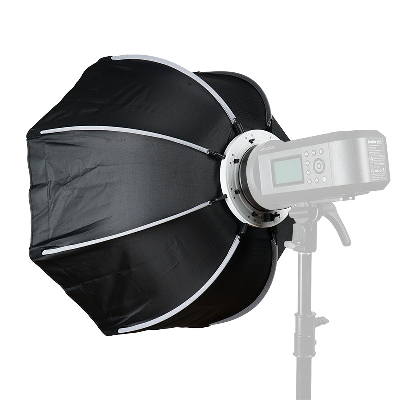 Bowens-paraguas octagonal portátil de 55cm, Softbox para Flash de estudio fotográfico, GODOX DE300 400 SK400 II, fotografía al aire libre