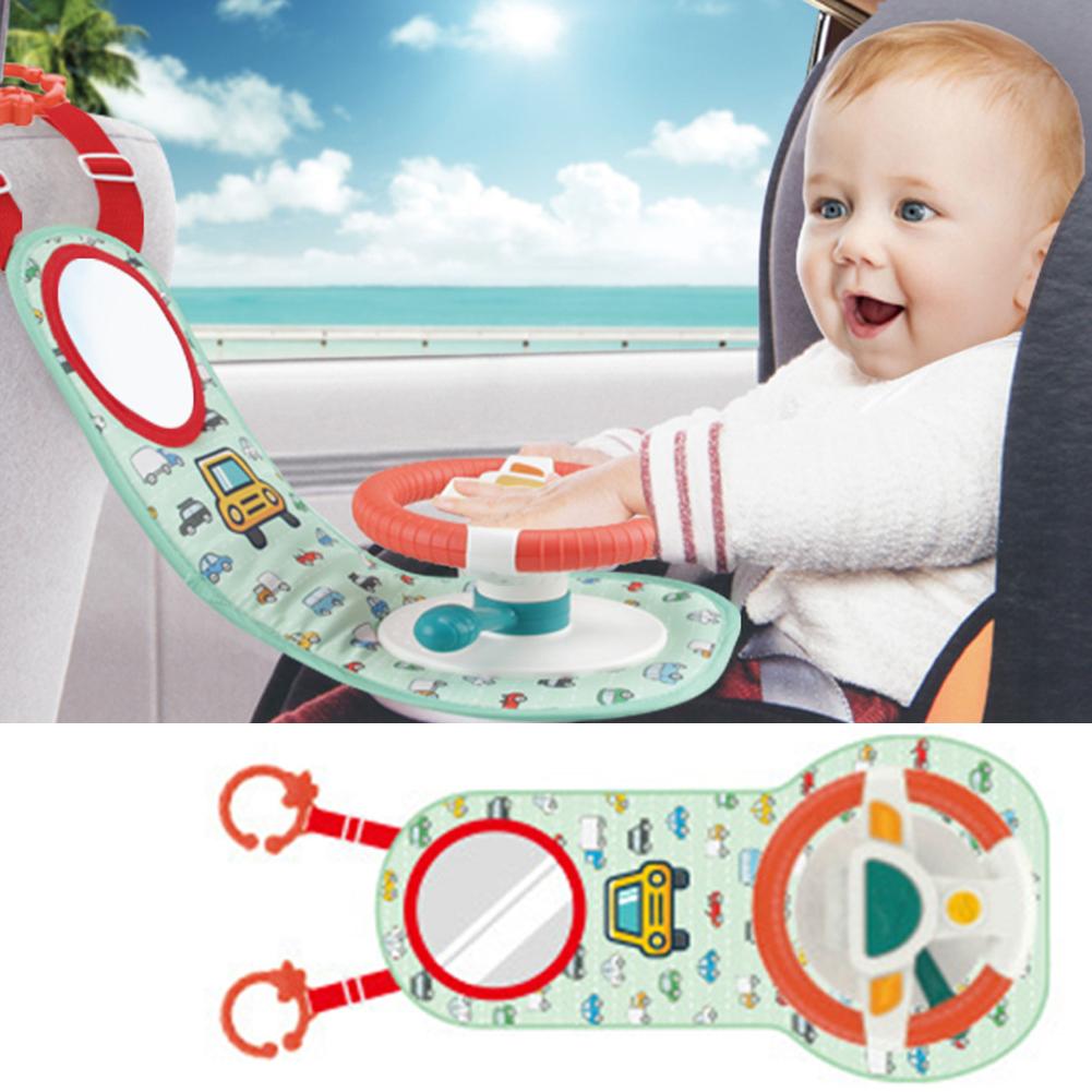 Net Celebrity Same Model Car Rear Seat Steering Wheel Simulation Simulator Car Infant Baby Educational Children's Toy: Default Title