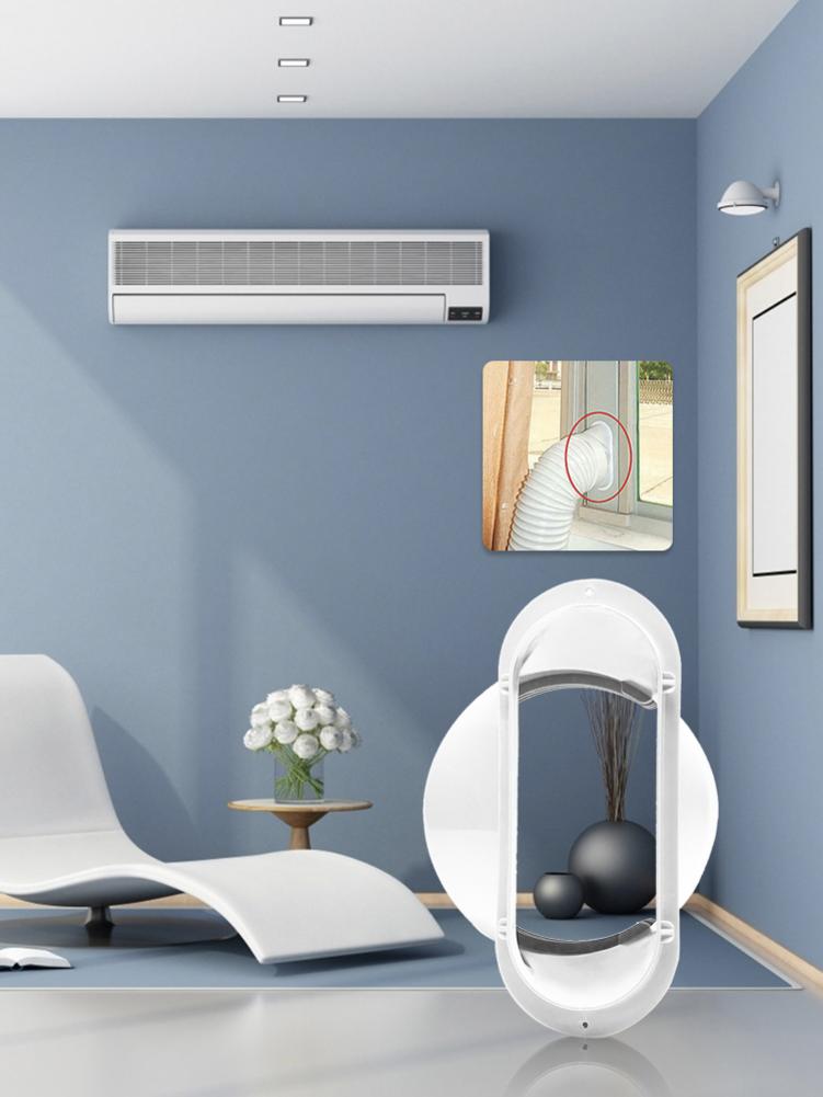 Manguera de escape ajustable portátil, accesorios de interfaz de boca plana para tubo de escape, deflector de aire acondicionado