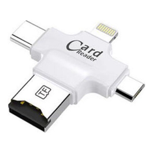 Alfais 4419 Lightning Type C 3.1 Micro Usb Tf Kaartlezer Voor Iphone Otg Converter Converter Adapter