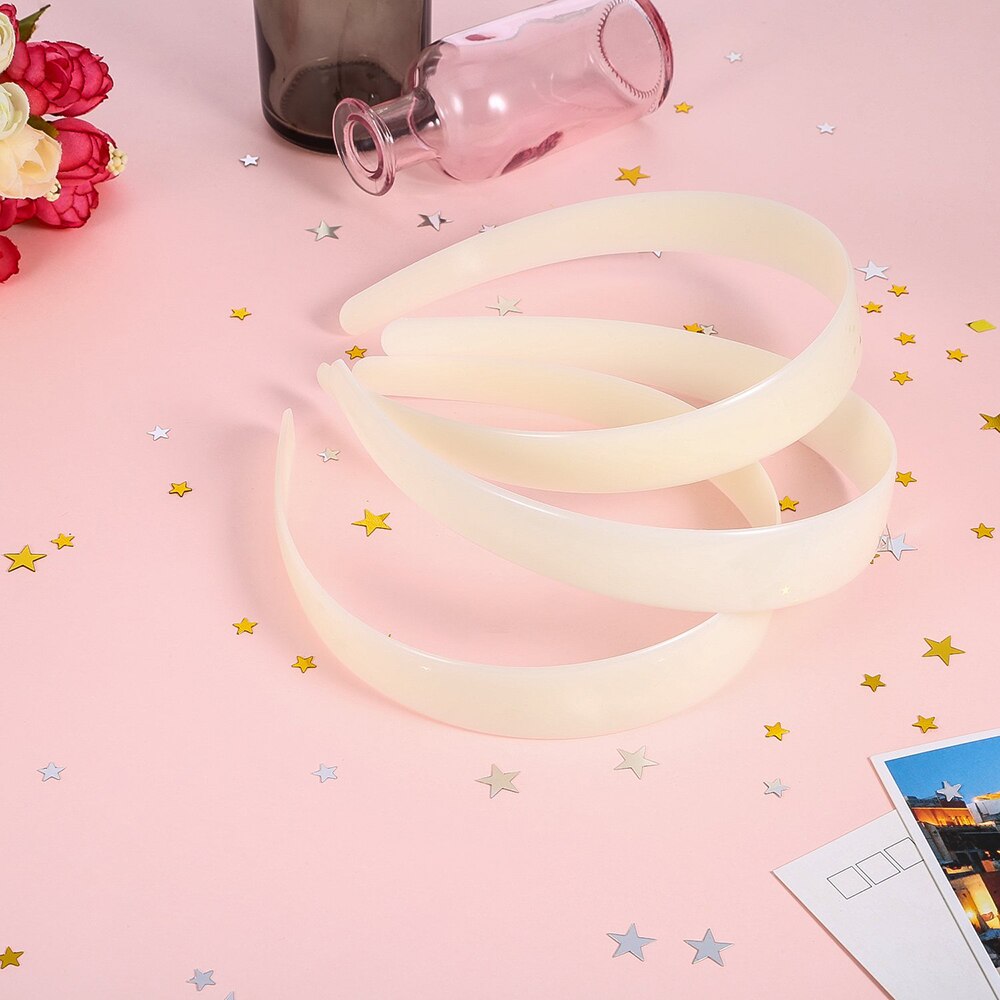 10pieces White Plastic Headbands 5-25 mm Plain No Teeth Head Hoop Band Base for DIY Hair Jewelry Making Headbands Accessories