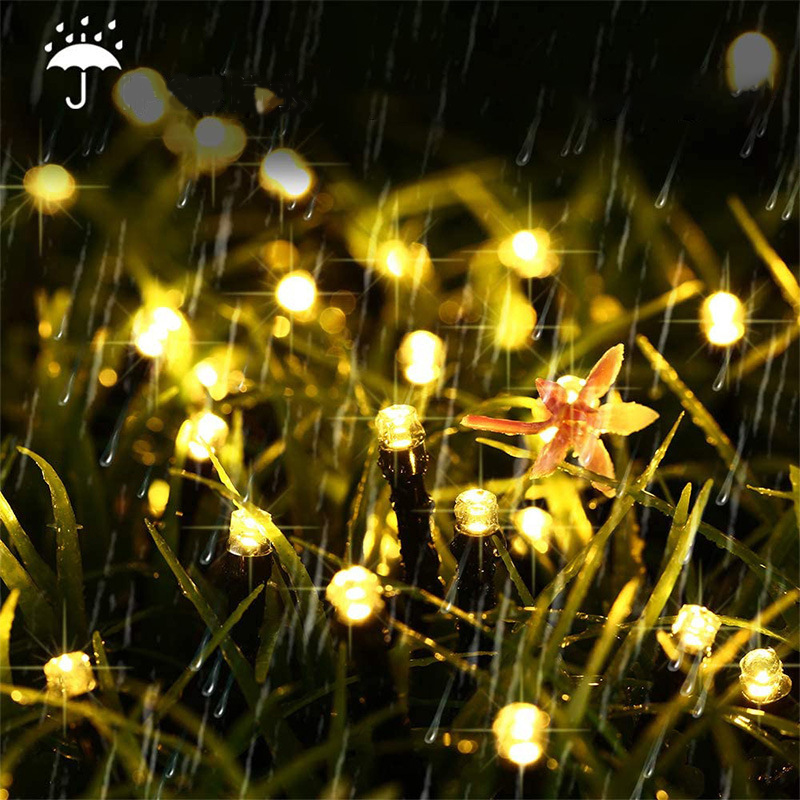 LED solar full sky star light string 8 function outdoor waterproof camping courtyard light decoration light
