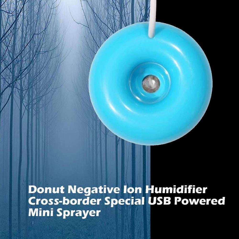 Humidificador de iones negativos Donut, alimentado por USB rociador pequeño, especial, cruzado,