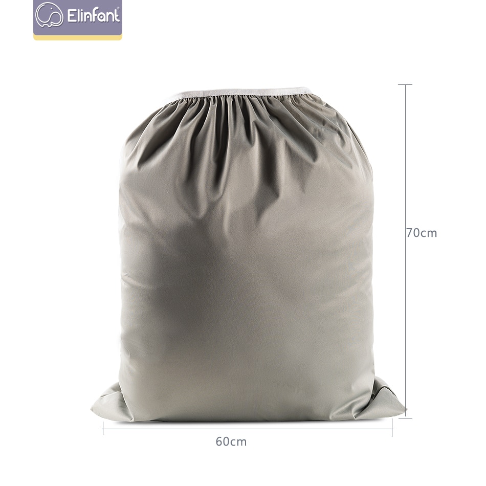 Elinfant-bolsa grande colgante de 60x70cm para pañales de tela, insertos, bolsa elástica impermeable para pañales