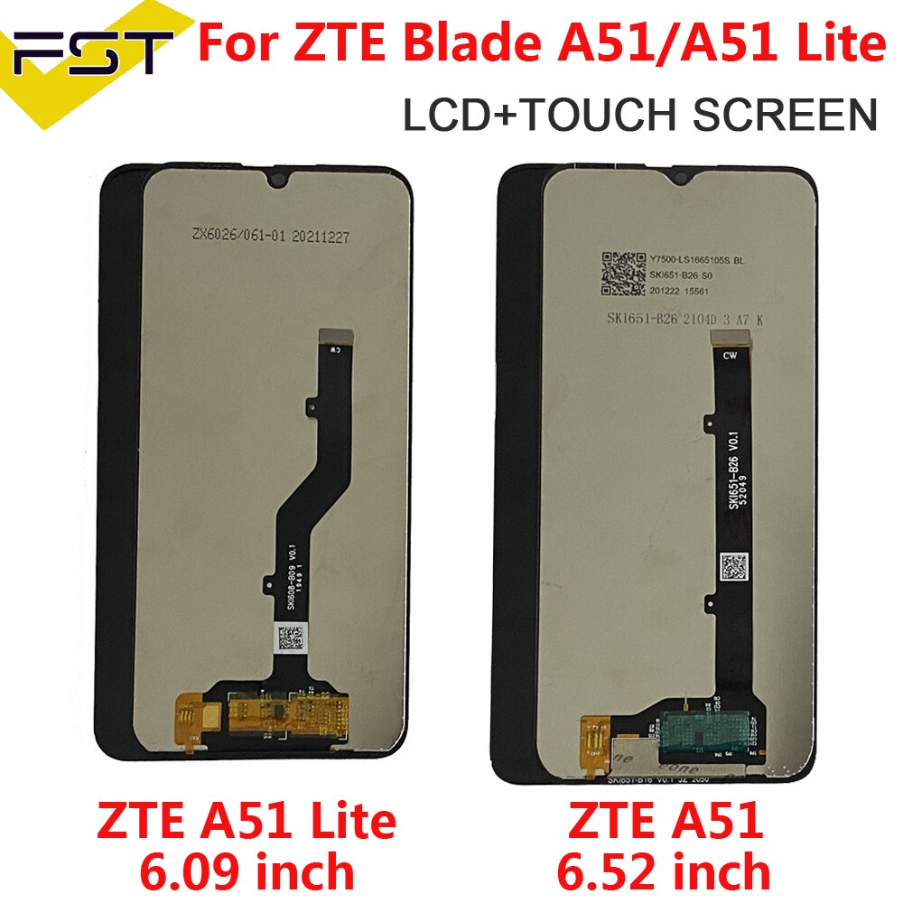 6.52“ Original Display For ZTE Blade A51 LCD Display Touch Screen Digitizer Assembly Screen LCD ZTE Blade A51 Lite 6.09&quot; Lcd
