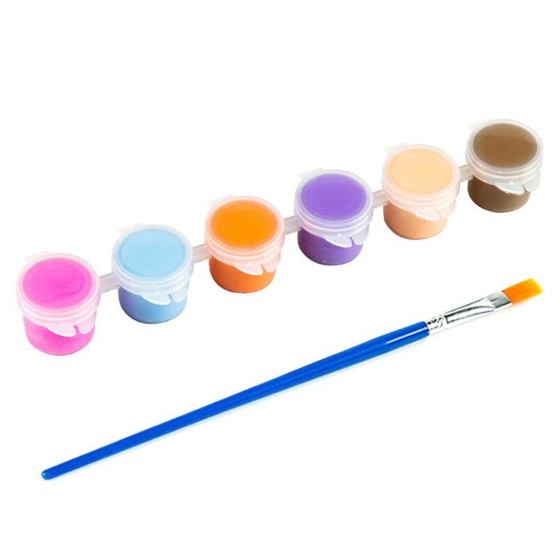 1 Set 3ml/5ml Hand-painted Acrylic Paint Children Safe Painting Pigments Kindergarten DIY Art Graffiti Pigment Set: Burgundy