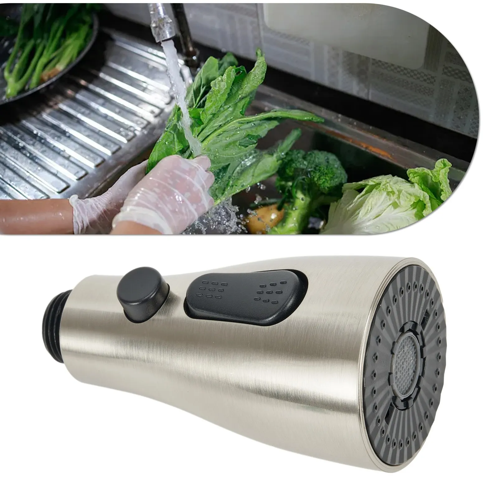 Kitchen Faucet Sprayer Kitchen Pull Out Water Saving Faucet Head Replacement Spray Nozzle 3 Modes Sink Shower Spray Head