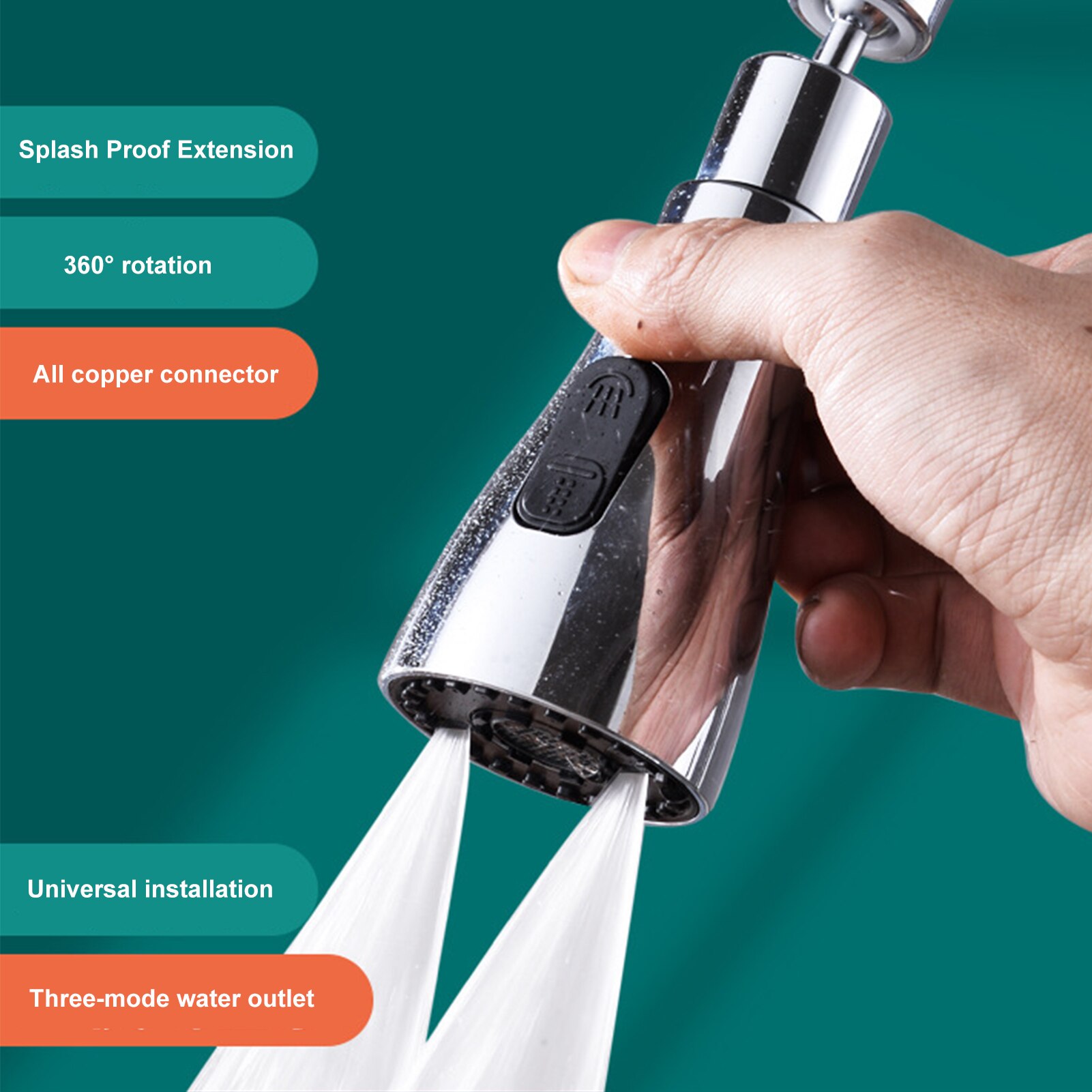 Universal Splash Filter Faucet Spray Head Wash Basin Tap Extender Adapter Kitchen Tap Nozzle Flexible Faucets Sprayer