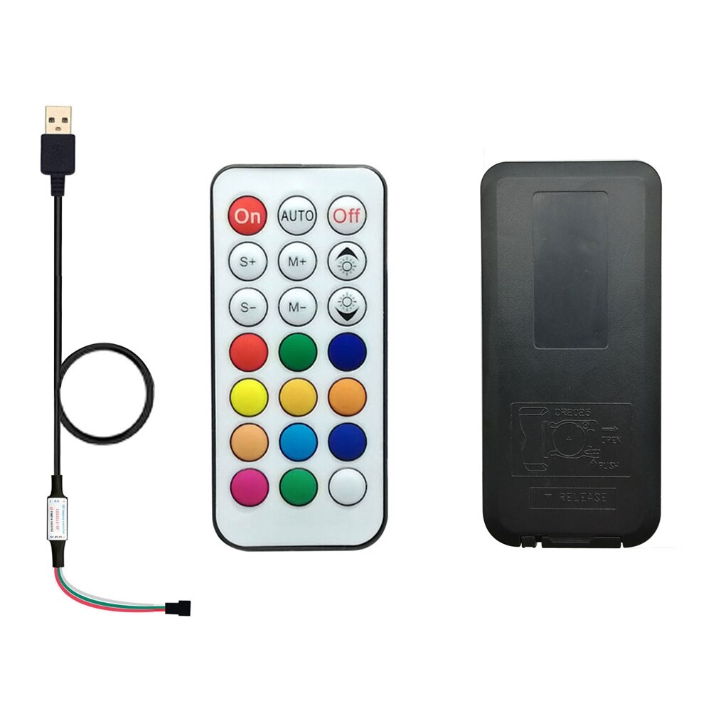 WS2812b 8x32 16x16 8x8 WS2812 Led Pixel Module 21 Keys USB Small Screen Kit Individually Addressable Lamp Beads: 21Key USB Controller