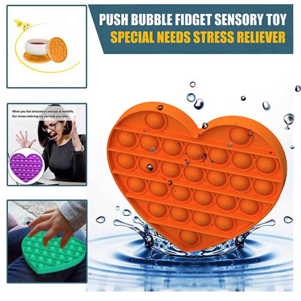 Adult Kids Push Pop Bubble Toys Simple Dimple Fidget Toys Pop it Funny Antistress Toys Fidget Sensory Toy Stress Reliever Toys