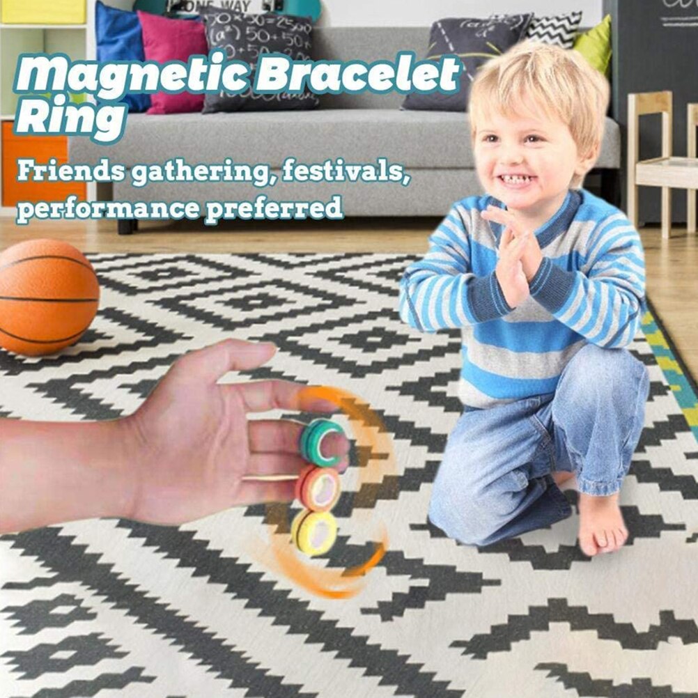 3Pcs Magnetische Armband Ring Kinderen Speelgoed Volwassen Decompressie Speelgoed Party Tonen Armband Ring Speelgoed