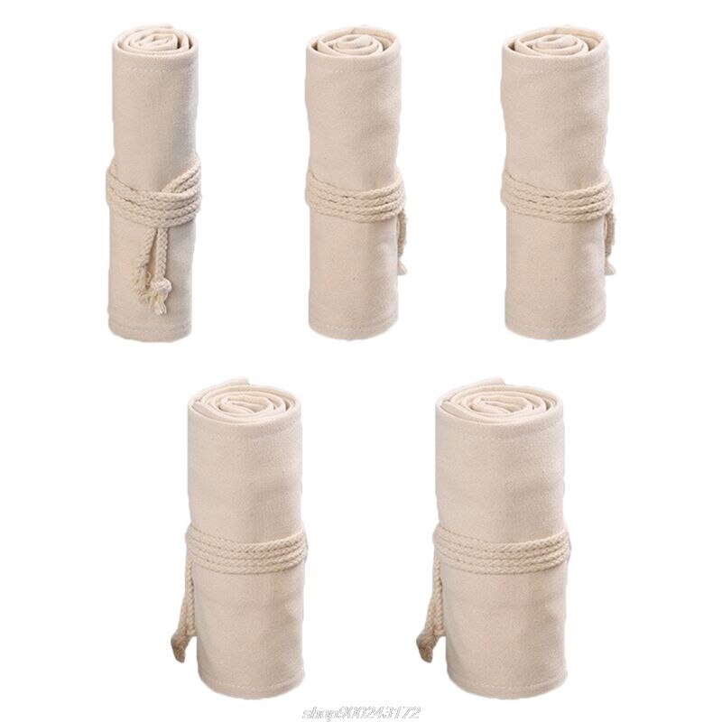 12/24/36/48/72 Gaten Canvas Roll Up Pen Gordijn Potlood Bag Case Make-Wrap Houder Opslag pouch Jy6 21